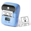 Small blue electronic device with a screen and buttons, likely a remote control or small appliance.