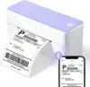 Barcode scanner and smartphone with QR code on a white background