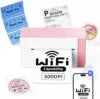 Pink case with 'WiFi' label and small white cards on a pink background