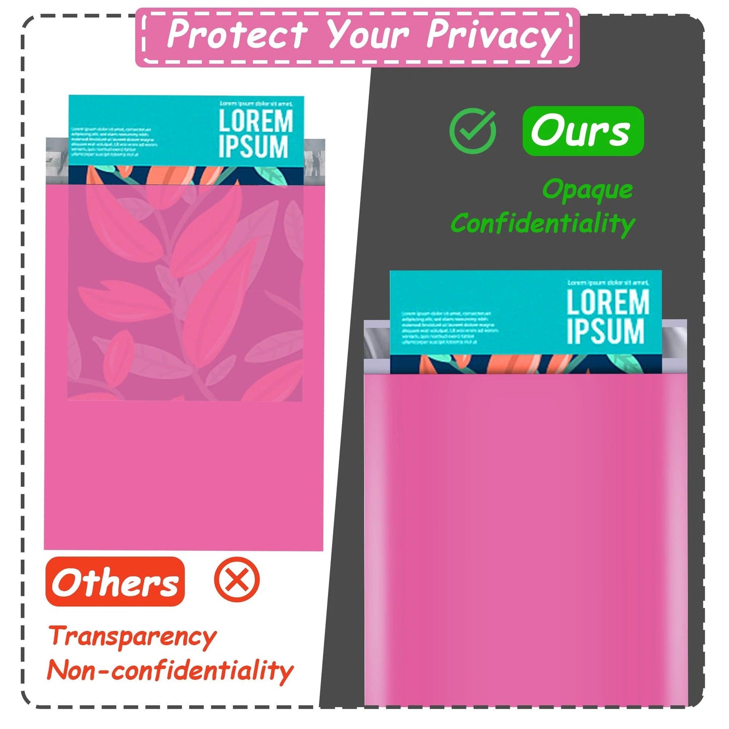 Pink poly mailers for clothing – 10x13 waterproof, tear-resistant self-sealing shipping bags for boutiques and ecommerce brands