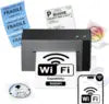 Collection of smartphone cases with 'Wi-Fi' text and branding on a white background