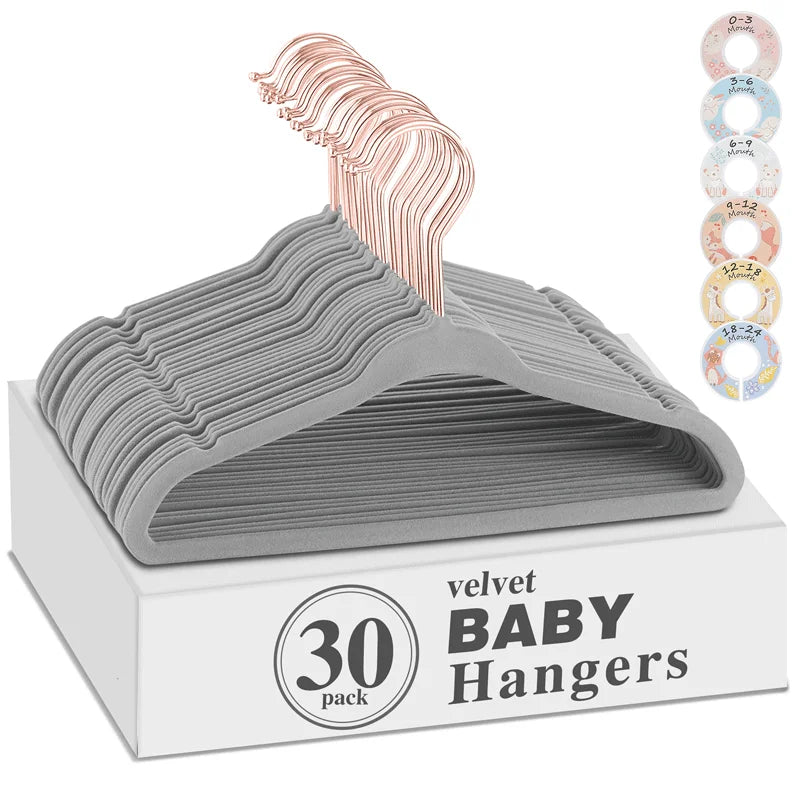 Non-Slip Baby Clothes Hangers with Swivel Hooks – Boutique Essentials