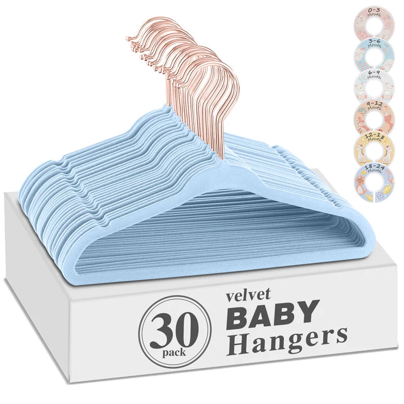 Non-Slip Baby Clothes Hangers with Swivel Hooks – Boutique Essentials
