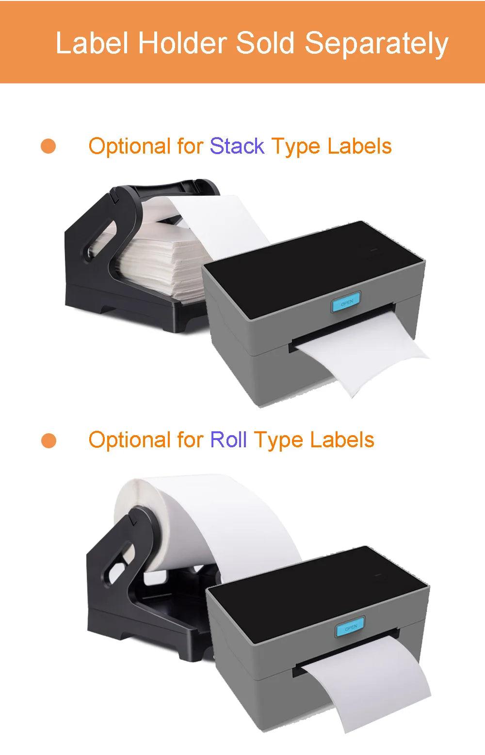 Wireless 4x6 thermal label printer with USB WiFi and Bluetooth – shipping printer for small ecommerce businesses