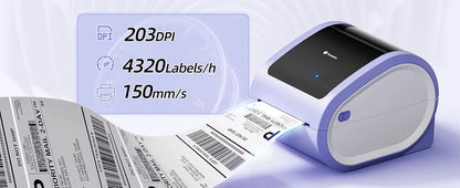 Wireless Thermal Label Printer – Bluetooth & USB Desktop Shipping Printer