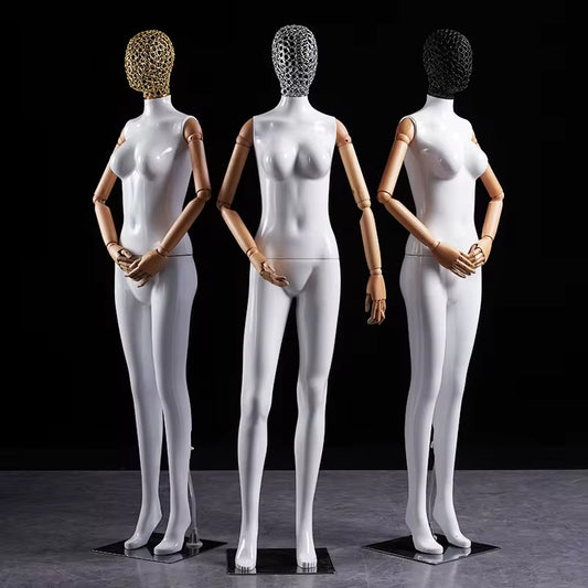 Premium Female Mannequin – Full Body Poseable Display with Metal Base