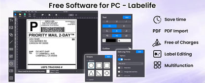 Wireless Thermal Label Printer – Bluetooth & USB Desktop Shipping Printer
