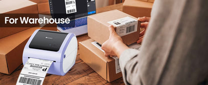 Wireless Thermal Label Printer – Bluetooth & USB Desktop Shipping Printer