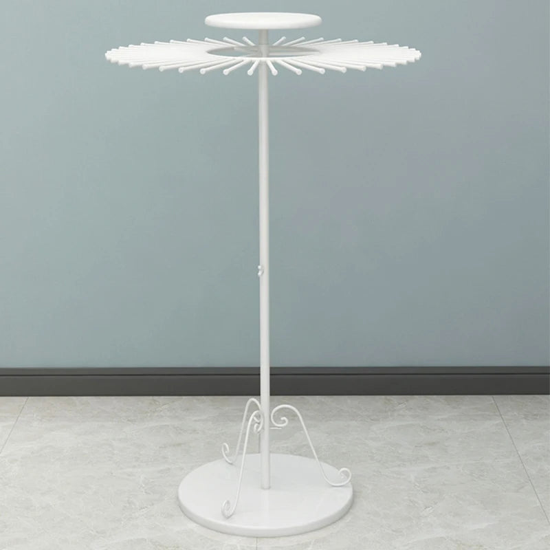 Gold Rotating Fabric Display Rack – Scarf & Clothing Stand for Boutiques & Homes