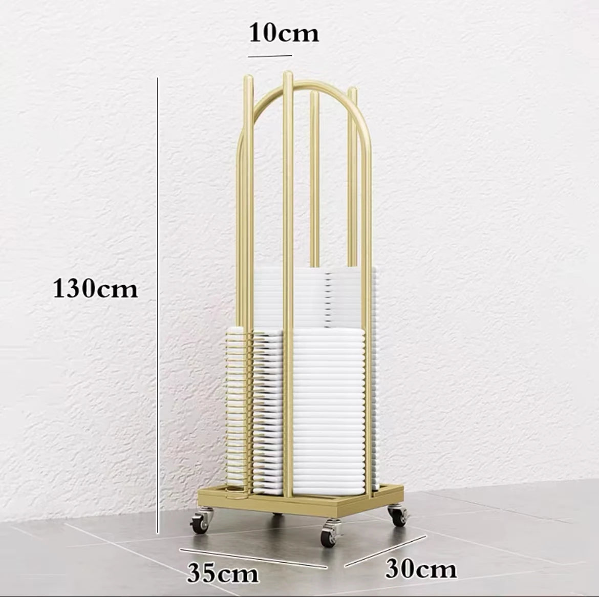 Boutique Clothing Rack with Storage Base – Double Rail Retail Display Stand