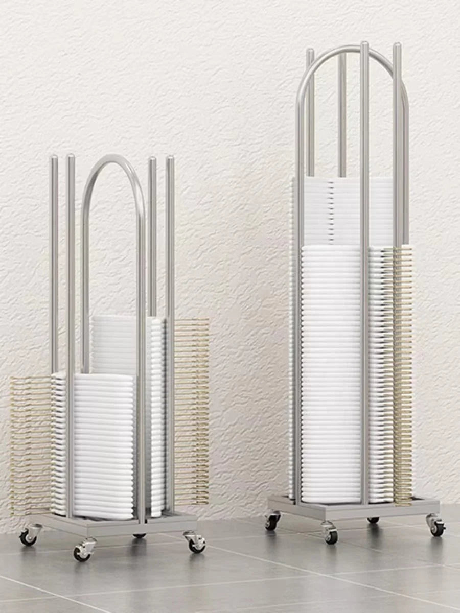 Boutique Clothing Rack with Storage Base – Double Rail Retail Display Stand