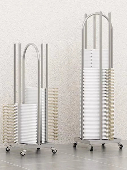 Boutique Clothing Rack with Storage Base – Double Rail Retail Display Stand