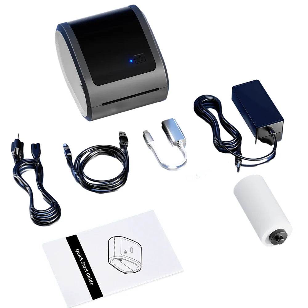 Wireless Thermal Label Printer – Bluetooth & USB Desktop Shipping Printer