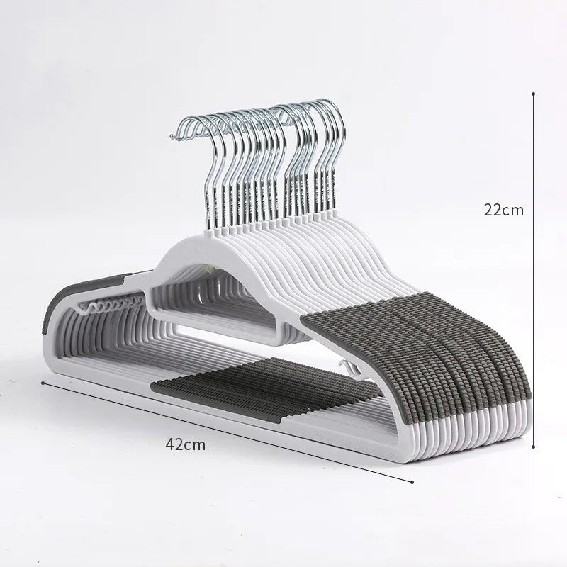 Slim Space-Saving Plastic Hangers – Non-Slip Tooth Grip for Clothing Racks