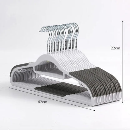 Slim Space-Saving Plastic Hangers – Non-Slip Tooth Grip for Clothing Racks