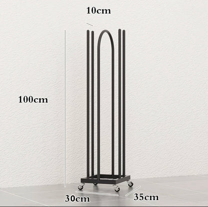 Boutique Clothing Rack with Storage Base – Double Rail Retail Display Stand