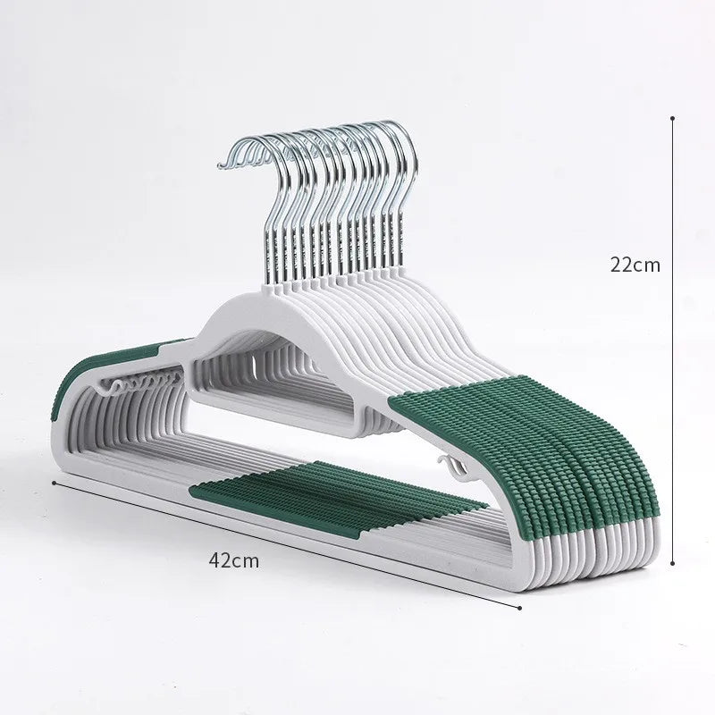 Slim Space-Saving Plastic Hangers – Non-Slip Tooth Grip for Clothing Racks