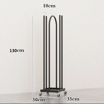 Boutique Clothing Rack with Storage Base – Double Rail Retail Display Stand