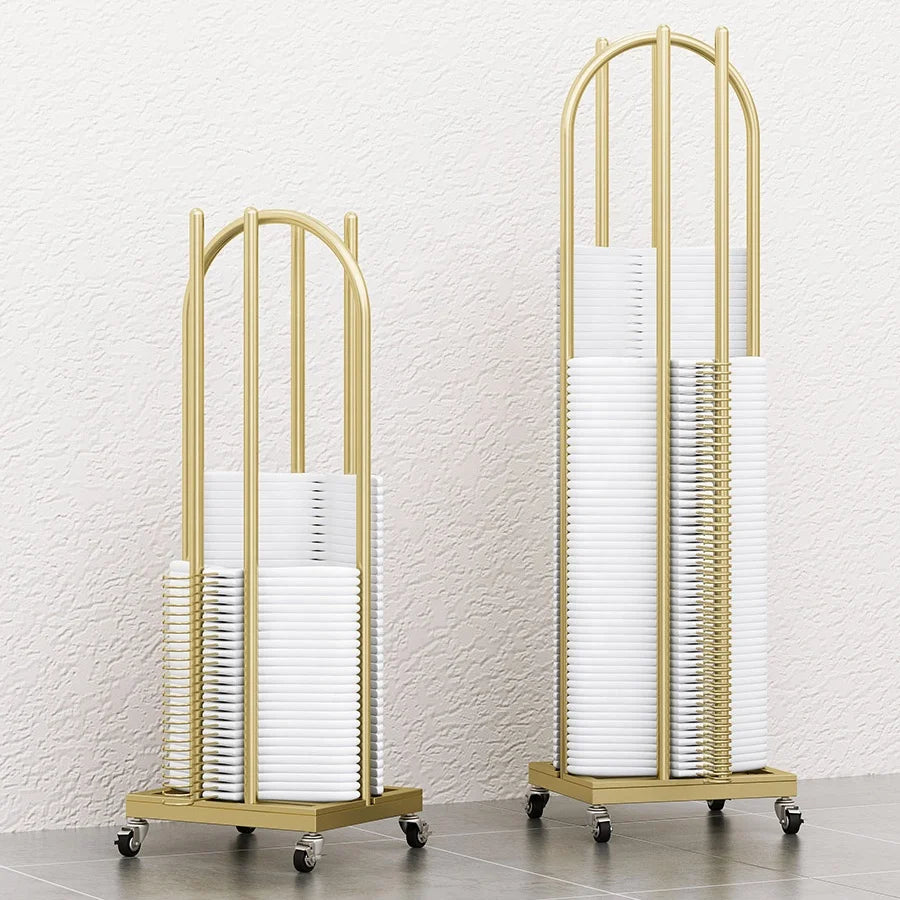 Boutique Clothing Rack with Storage Base – Double Rail Retail Display Stand