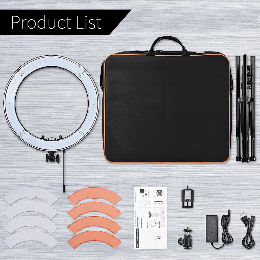 10-inch LED ring light with tripod and Bluetooth remote – perfect for ecommerce photos and live selling content creation