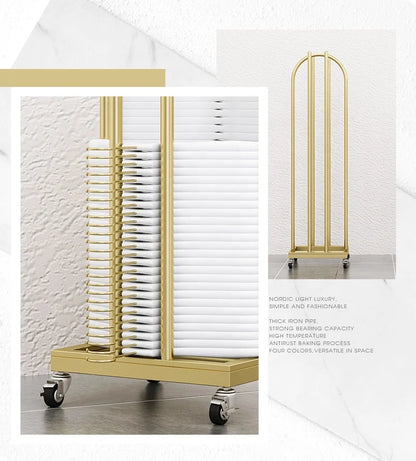 Boutique Clothing Rack with Storage Base – Double Rail Retail Display Stand