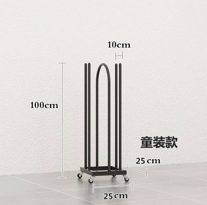 Boutique Clothing Rack with Storage Base – Double Rail Retail Display Stand
