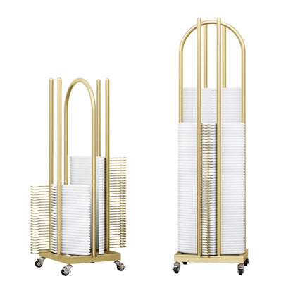 Boutique Clothing Rack with Storage Base – Double Rail Retail Display Stand