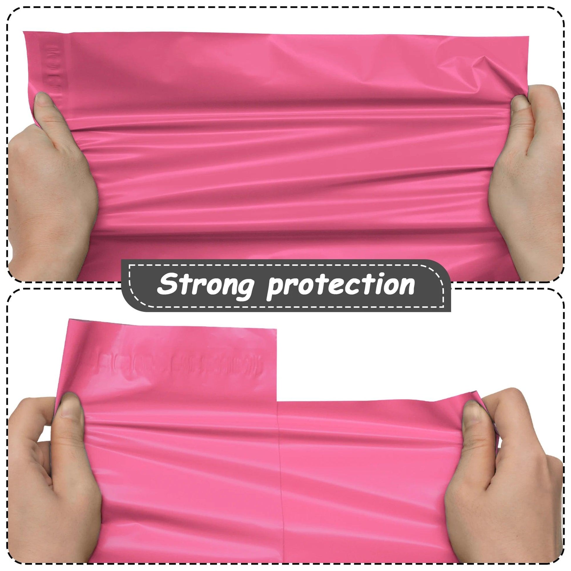 Pink poly mailers for clothing – 10x13 waterproof, tear-resistant self-sealing shipping bags for boutiques and ecommerce brands