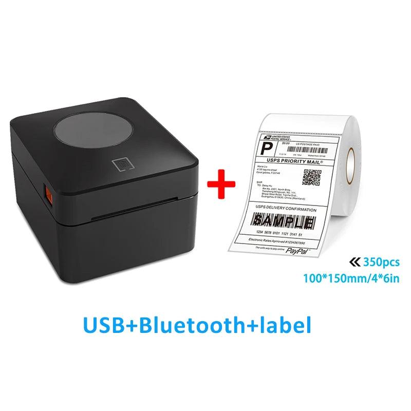 Wireless 4x6 thermal shipping label printer – Bluetooth and USB compatible for Shopify, Etsy, and TikTok sellers
