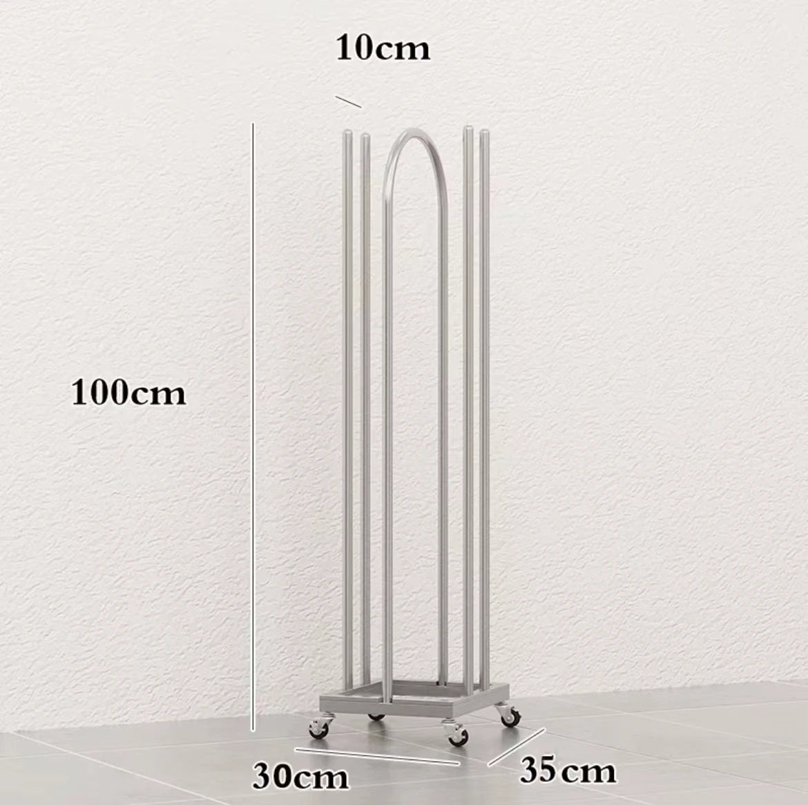 Boutique Clothing Rack with Storage Base – Double Rail Retail Display Stand