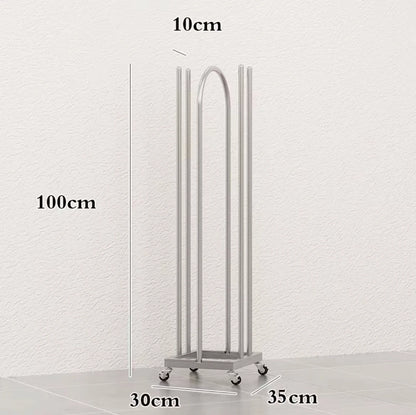 Boutique Clothing Rack with Storage Base – Double Rail Retail Display Stand