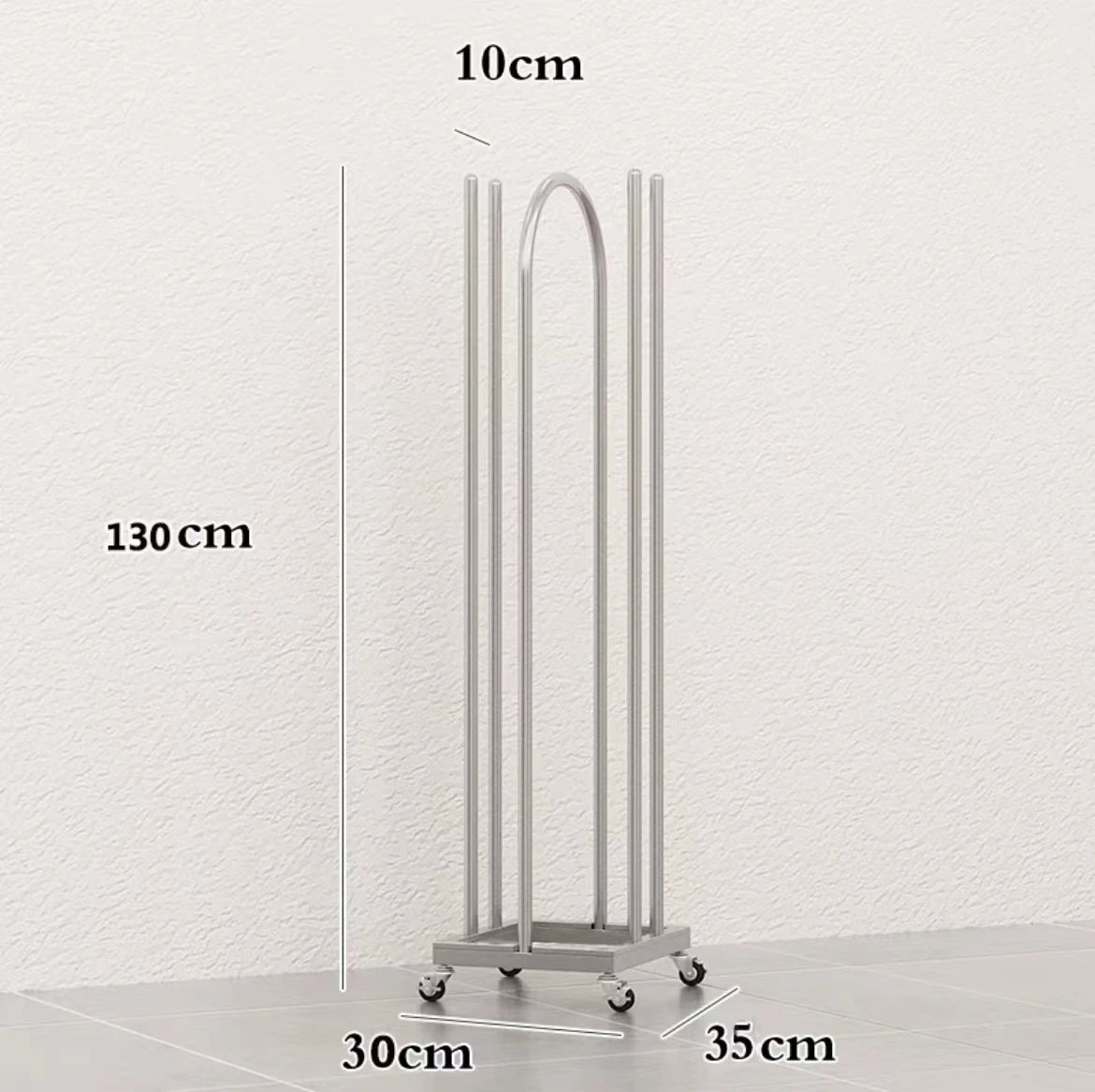 Boutique Clothing Rack with Storage Base – Double Rail Retail Display Stand