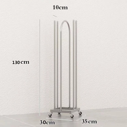 Boutique Clothing Rack with Storage Base – Double Rail Retail Display Stand