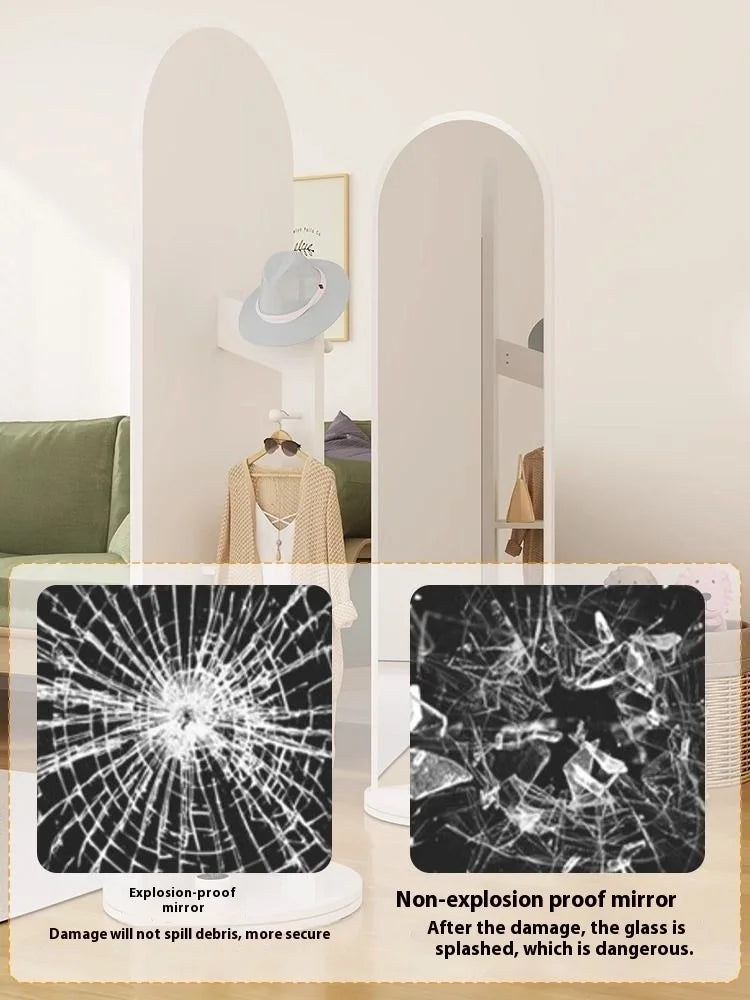 Gold Arched Full-Length Mirror – Standing Boutique Mirror for Dressing Rooms