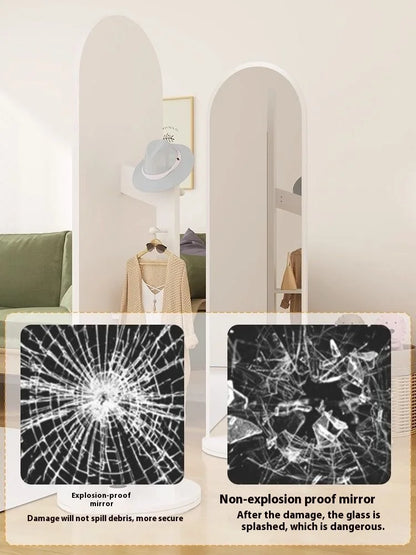 Gold Arched Full-Length Mirror – Standing Boutique Mirror for Dressing Rooms
