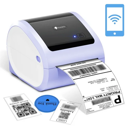 Wireless Thermal Label Printer – Bluetooth & USB Desktop Shipping Printer