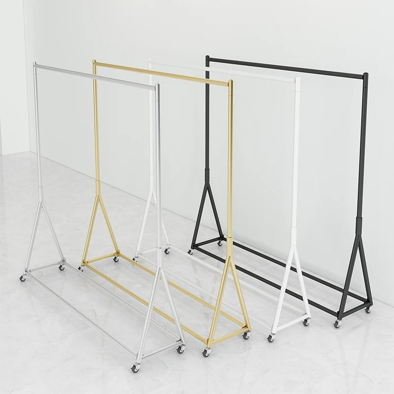Heavy-Duty Clothing Rack – Boutique Display Stand with Wheels
