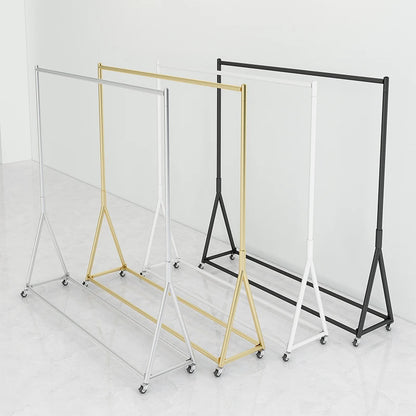 Heavy-Duty Clothing Rack – Boutique Display Stand with Wheels