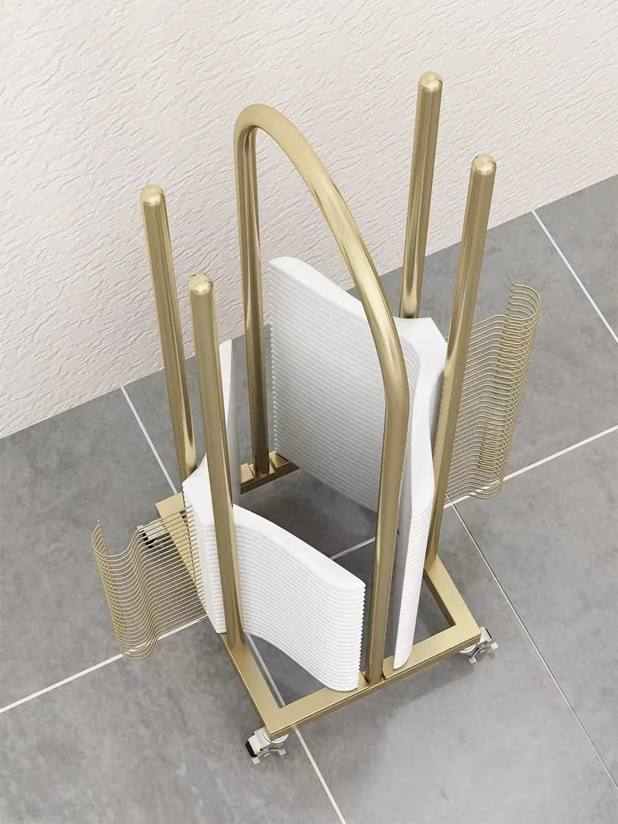 Boutique Clothing Rack with Storage Base – Double Rail Retail Display Stand