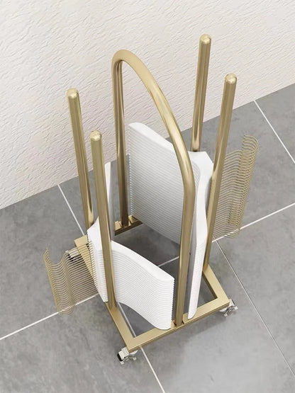 Boutique Clothing Rack with Storage Base – Double Rail Retail Display Stand