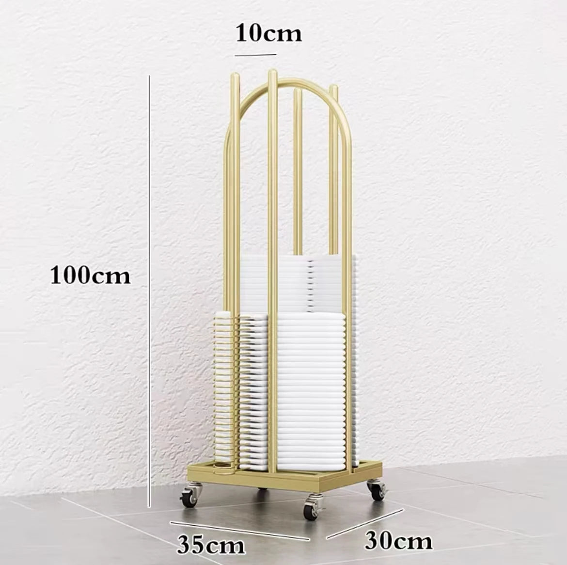 Boutique Clothing Rack with Storage Base – Double Rail Retail Display Stand