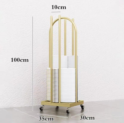 Boutique Clothing Rack with Storage Base – Double Rail Retail Display Stand