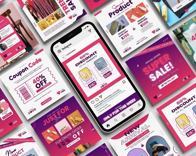 Instagram Canva templates for ecommerce – scroll-stopping designs for beauty, fashion, and product businesses