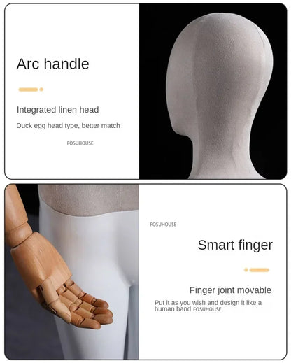 Premium Female Mannequin – Full Body Poseable Display with Metal Base